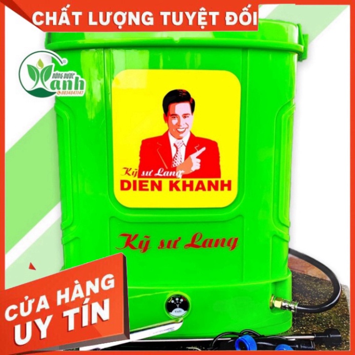 Bình phun thuốc trừ sâu 20L, bình xịt điện tưới cây DIÊN KHÁNH - 12V/12A Bơm đôi, 20 lít - Quà hot - Nhà thuốc An Khang
