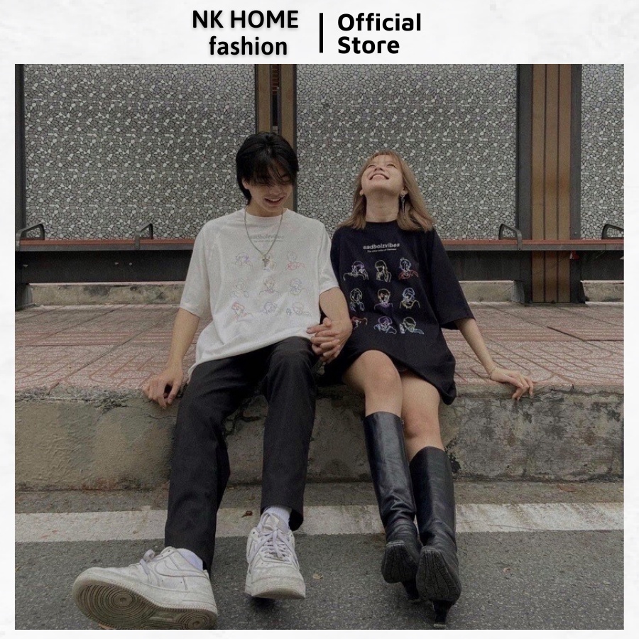 Áo ThunSad boy VIBES TOSS Tay Lỡ From Rộng Unisex - Áo Phông SHOP1999 Cho Nam Nữ Hội Nhóm