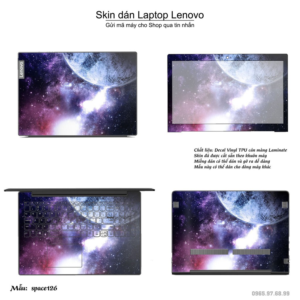 Skin dán Laptop Lenovo in hình không gian nhiều mẫu 21 (inbox mã máy cho Shop)