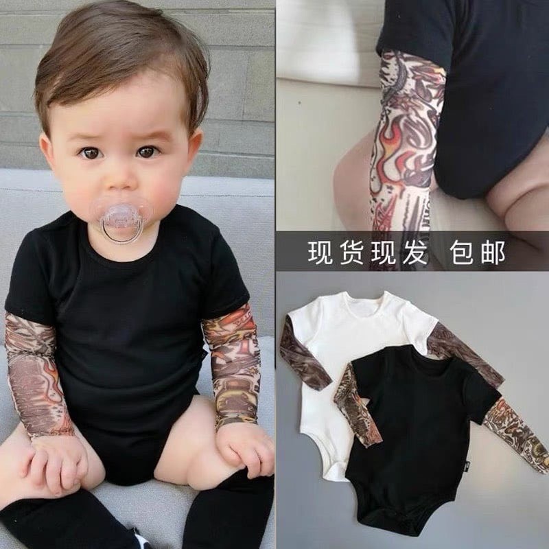 Bộ Body Thun Lạnh Cho Bé Trai Và Bé Gái Tay Tatto Từ 5kg Đến 22kg - DOLY STORE