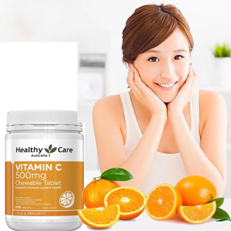 Viên Nhai Bổ Sung Healthy Care Vitam C Dạng Kẹo Mềm Dễ Nhai 🧡🧡