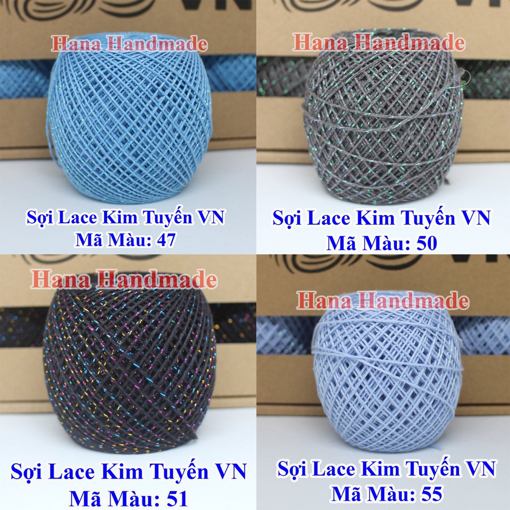 Sợi lace nhũ Craft Yarn 300g/ hộp 6 cuộn