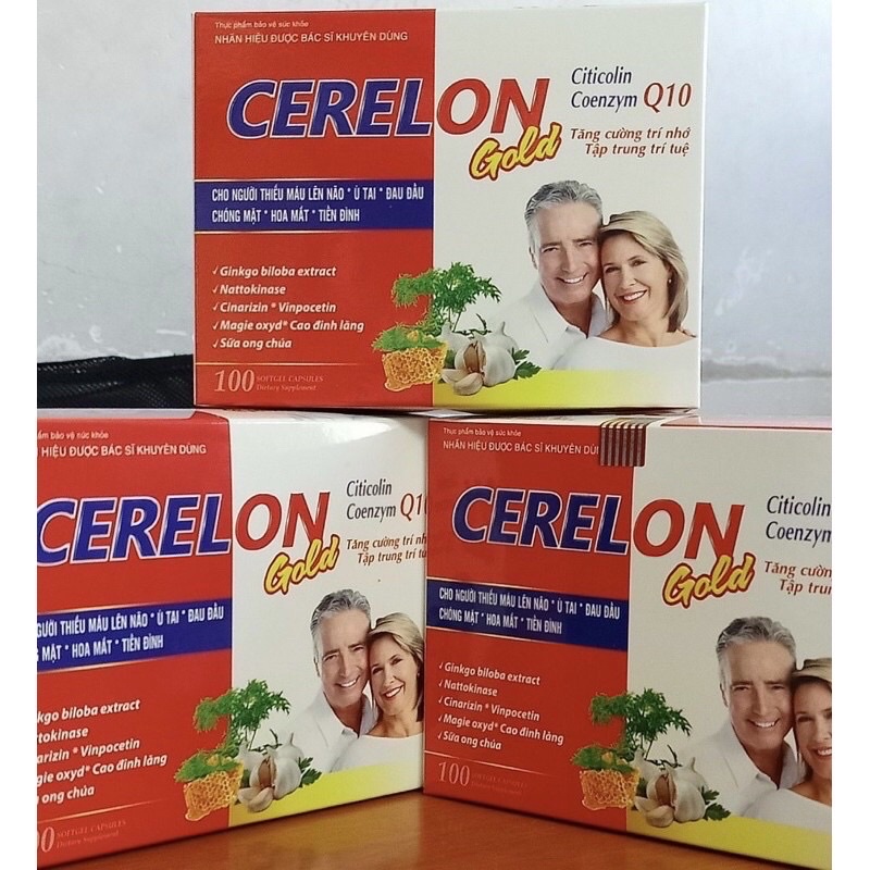 Hoạt huyết dưỡng não Cerelon gold - Hộp 100 viên