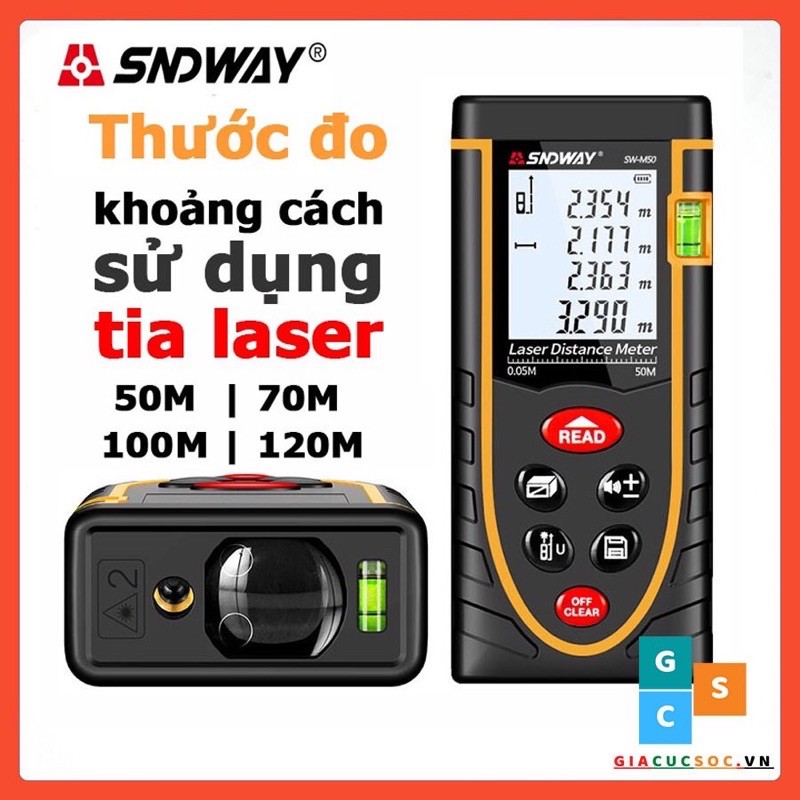 Thước đo khoảng cách bằng tia laser ⚡[𝙁𝙍𝙀𝙀 𝙎𝙃𝙄𝙋]⚡50 mét / 100 mét SND SW-M50/100