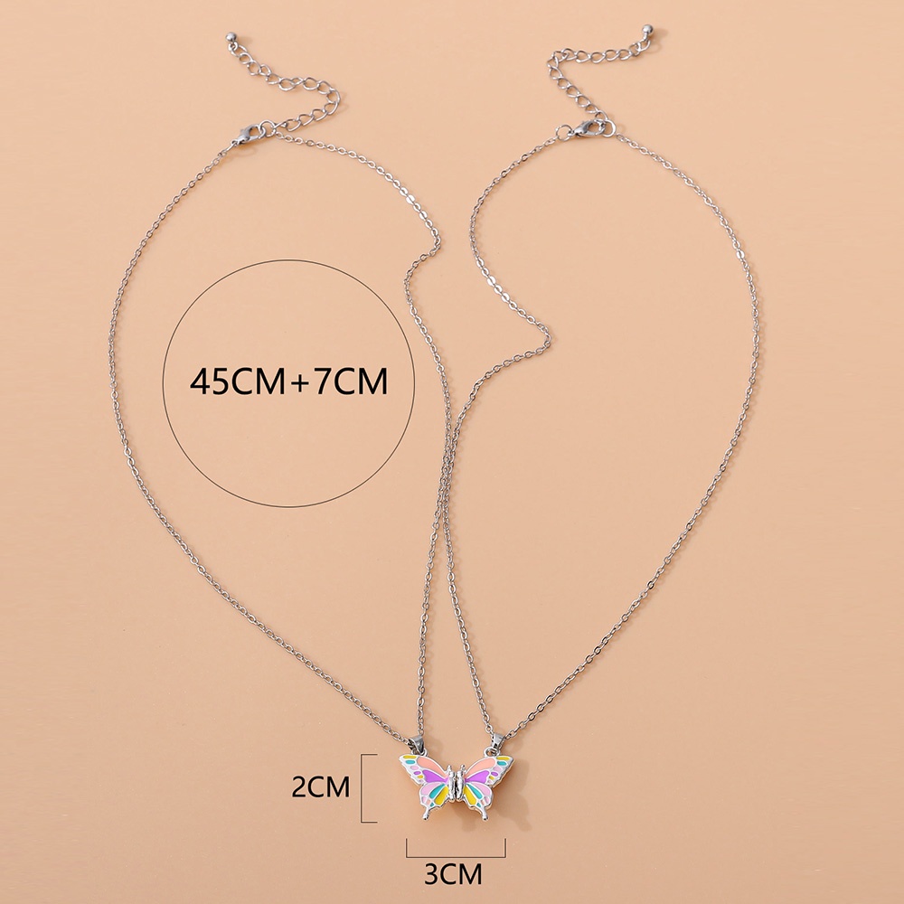 Vòng cổ Mặt Hình Bướm Bằng Hợp Kim Nhiều Màu Sắc Thời Trang Dành Cho Nữ