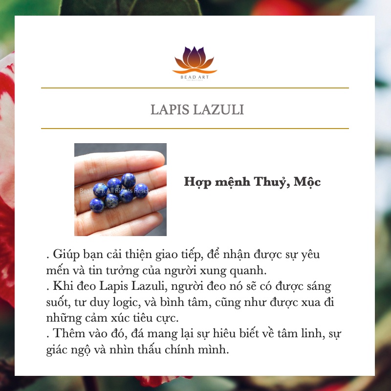 Mặt Dây Chuyền Lapis Lazuli Thiên Nhiên Màu Xanh Dương Và Bạc 925 Size Mini (Nhỏ) 15x3.5mm, Trang Sức Phong Thuỷ S48