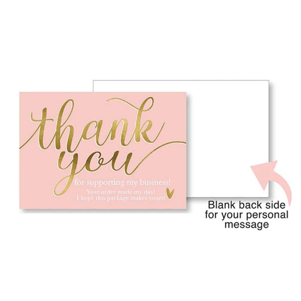 YNATURAL Set 50 Tấm Thẻ Hồng In Chữ Thank You Dùng Để Trang Trí Tiệc Cưới