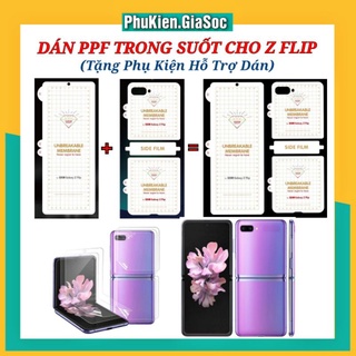 Miếng dán màn hình ppf trong suốt mặt trước và sau cho samsung galaxy z flip
