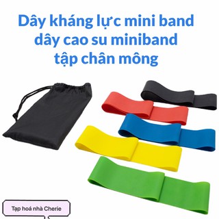 Dây kháng lực mini band, dây cao su miniband tập chân mông, phụ kiện tập gym