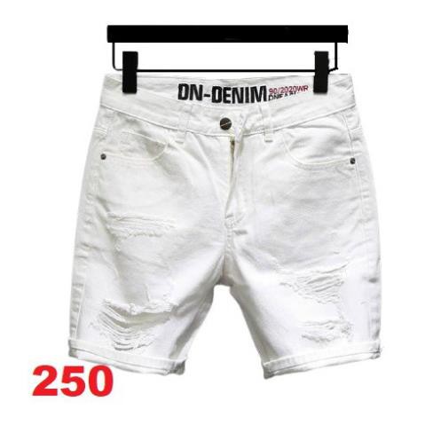 Quần short jean nam màu trắng chất bò - quần short demin nam co giãn thời trang cao cấp Tp_shop_87 ms221  ྇