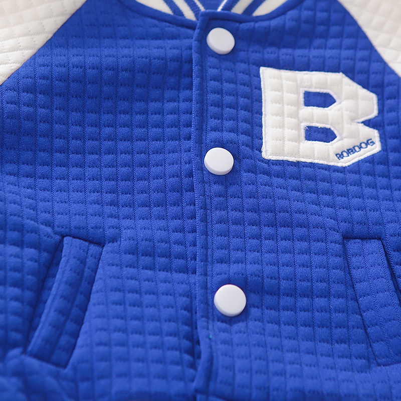 Áo Khoác Bóng Chày Tay Dài In Chữ Thời Trang Cho Bé Trai