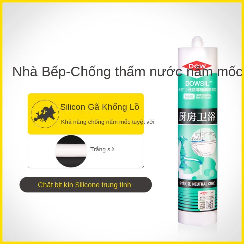 Keo dán kính Dow Corning chống thấm nước và nấm mốc cho nhà bếp và phòng tắm Keo silicone trung tính cho cửa và cửa sổ K