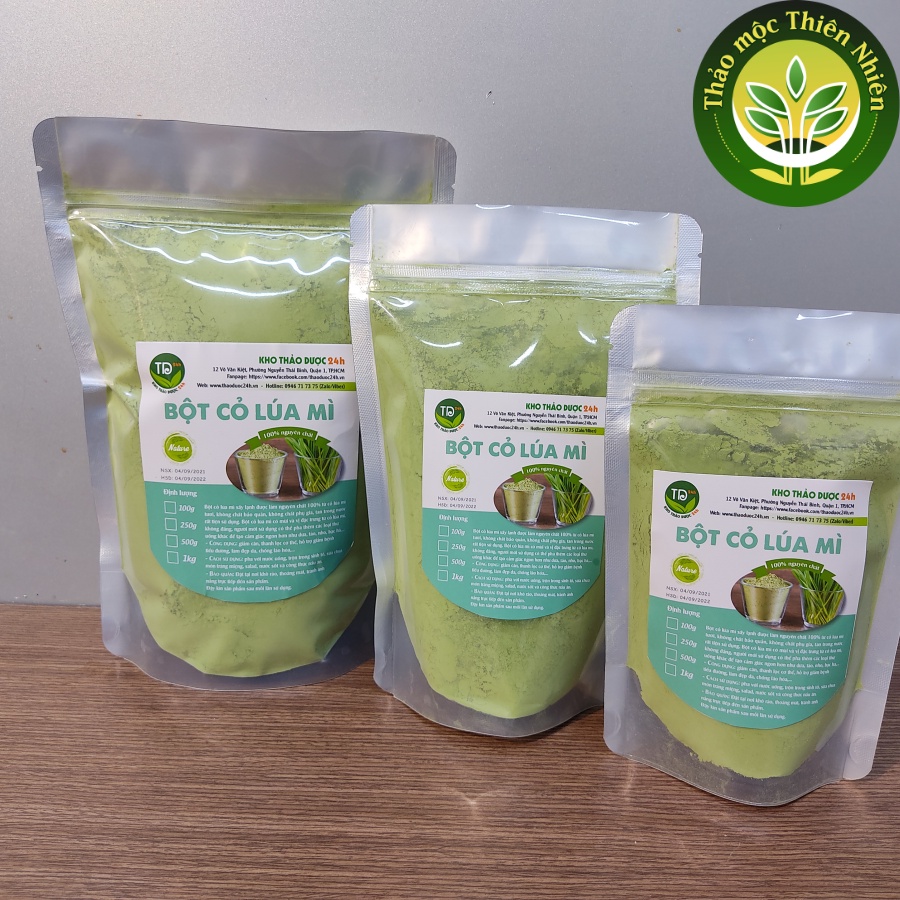 Bột cỏ lúa mì sấy nguyên chất 100%, ngăn ngừa lão hóa, detox cơ thể, tốt cho sức khỏe  l Kho thảo mộc thiên