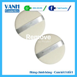 Set 2 miếng bông phấn khô hình tròn - Vanh Cosmetics