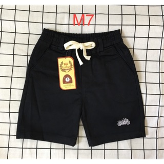 [M7 ] Quần Kaki lửng bé trai New Fashion màu đen in hình xe máy 8-20kg