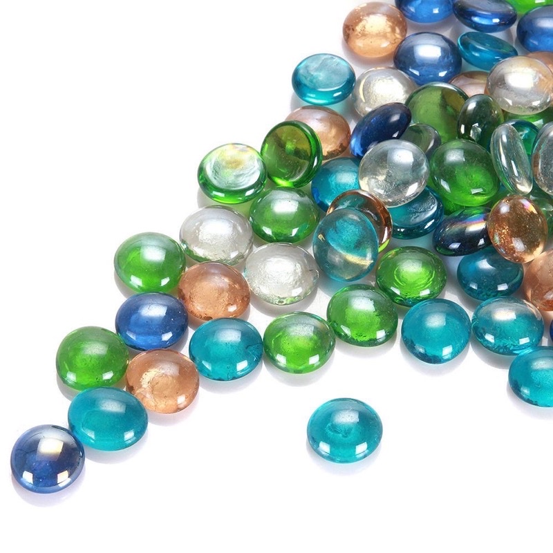 1 bịch 1/2 kg đá nhiều màu trong suốt trang trí decor bể cá,tiểu cảnh