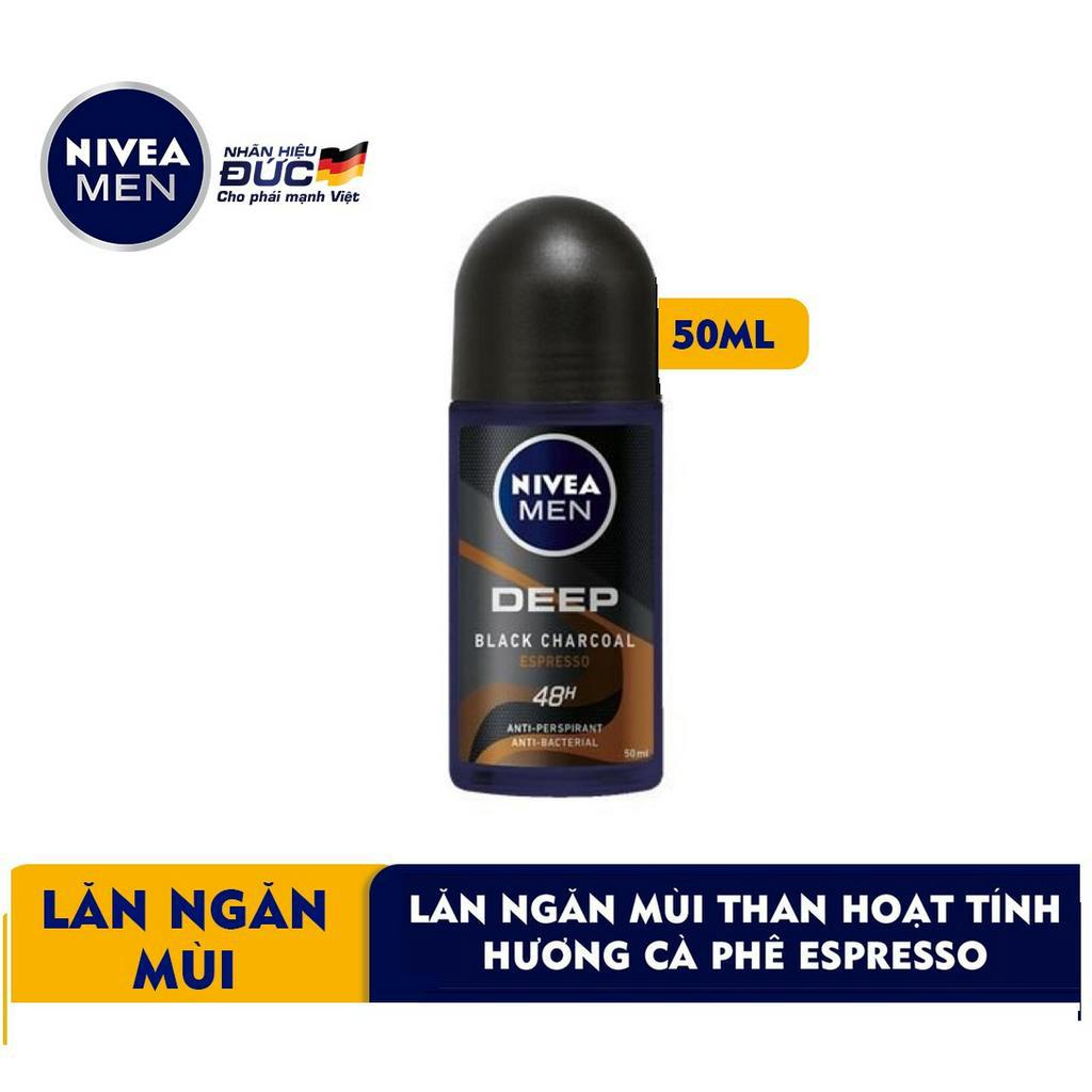 Lăn Ngăn Mùi NIVEA MEN Deep Than Hoạt Tính