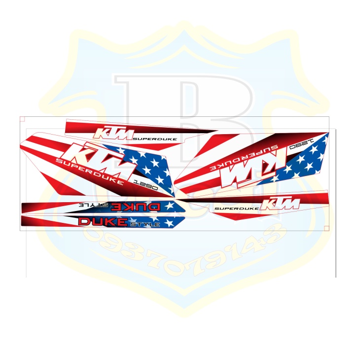 ( Quí khách vui lòng mang ra tiệm cho thợ dán ) Tem DREAM KTM V6