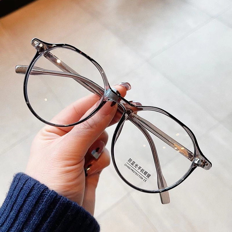 Mắt kính VIENDO gọng nhựa dẻo tròn chống tia uv đổi màu thời trang cho nam và nữ(có thể cắt cận thị ống kính)