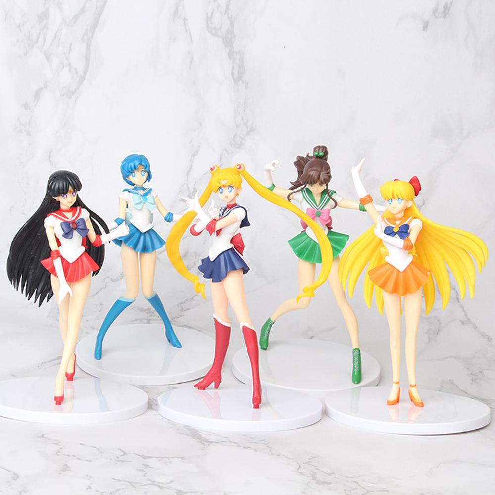 DARNELL Sailor Moon set 5 Mô Hình Thủy Thủ Mặt Trăng 18cm