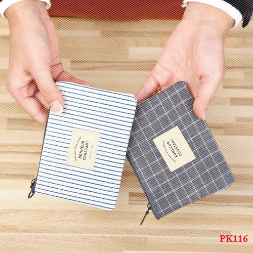 Túi vải canvas đựng tiền / chìa khóa / thẻ đa năng tiện dụng - PK116