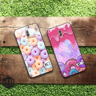 Ốp lưng kính cường lực Samsung Galaxy J7 Plus hình kẹo ngọt đáng yêu