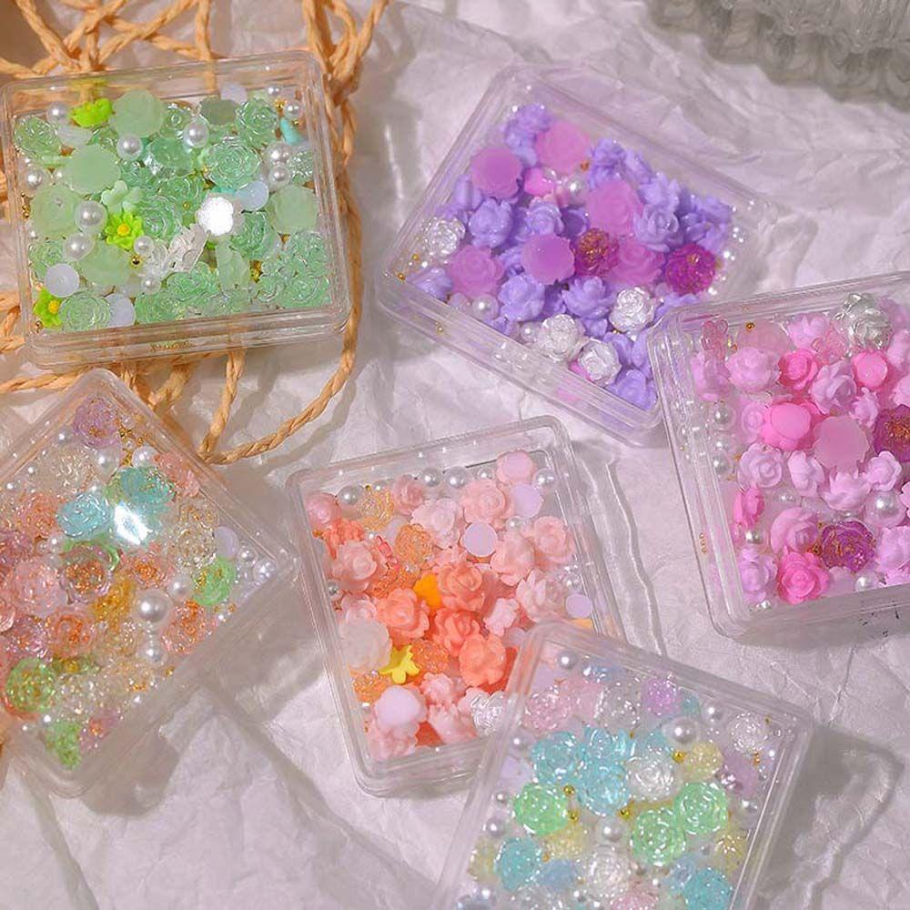 Phụ Kiện Trang Trí Móng Tay Hình Hoa 3D Nhiều Kích Cỡ Thời Trang Cho Nữ