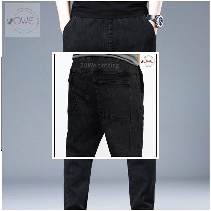 Quần Jean, Baggy, jeans, bò nam, túi hộp 2 mầu đen xanh, ống xuông,rộng mã TH-01 style hàn quốc