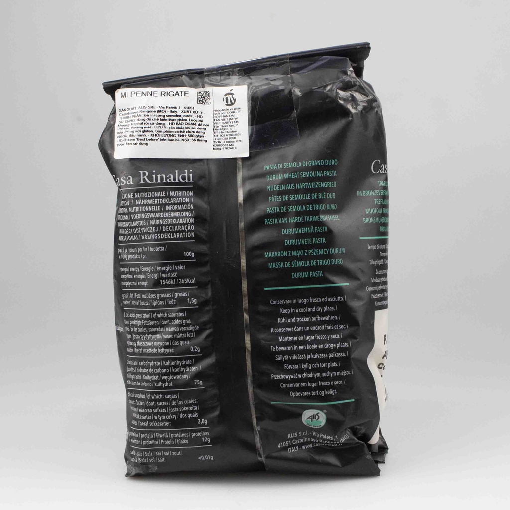Mì Penne Rigate Casa Rinaldi 500g - Casa Rinaldi Penne Rigate 500G
