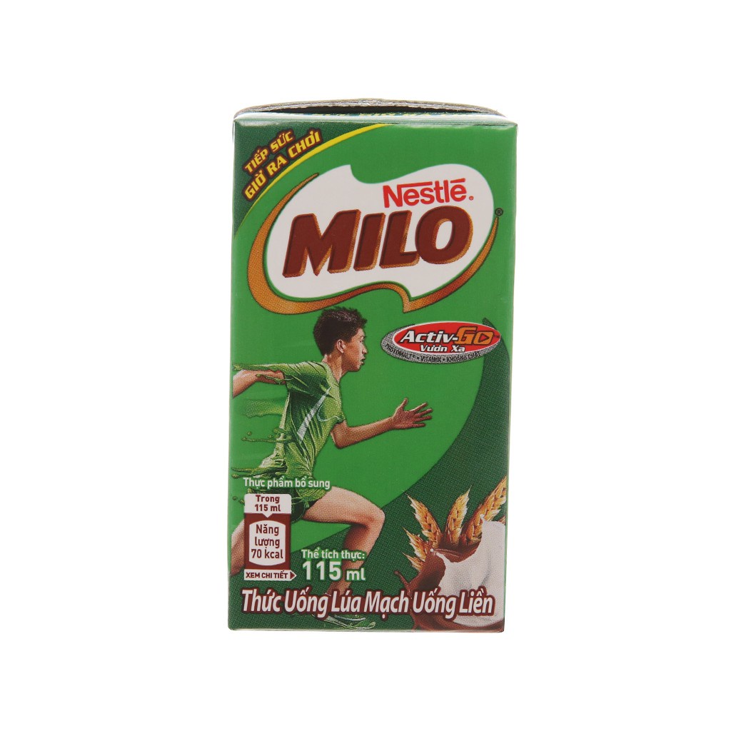 Sữa Milo Thức Uống Lúa Mạch Nestle 115ml – Vỉ 4 Hộp