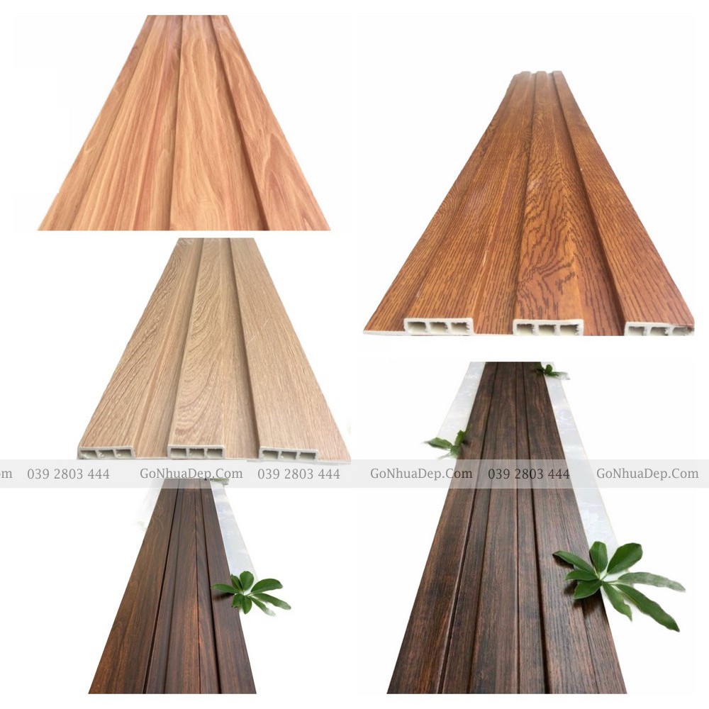 Gỗ nhựa ốp tường loại 3 sóng thấp, cắt tấm theo yêu cầu thực tế, hỗ trợ thi công tại nhà