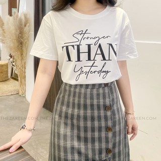 Áo thun basic in chữ stronger zareen thu86