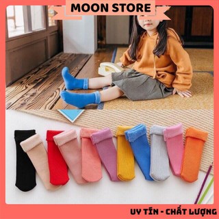 Tất lót lông cho bé, vớ lót lông trẻ em sinh nhiệt siêu ấm combo 5 đôi