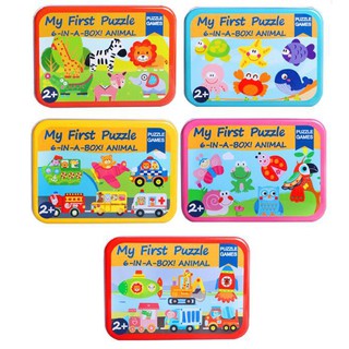 Đồ chơi: Ghép Hình - Puzzle Games 6-In-A-Box. My First Puzzle Set of Animal