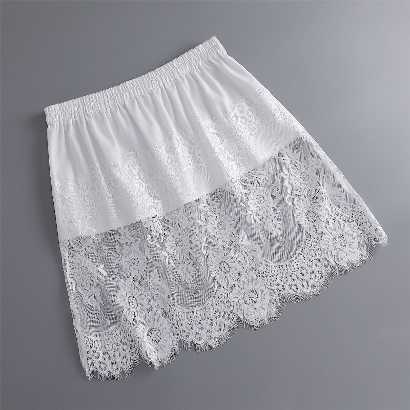 Chân Váy Ren Mini Giả Nối Dài Giả Nhiều Lớp Thời Trang Cho Nữ