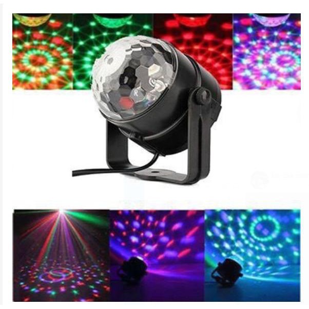 Đèn led xoay 7 màu vũ trường trang trí sân khấu ,phòng karaoke nhiều màu, cảm biến nhạc,xoay 360 độ RHD-130