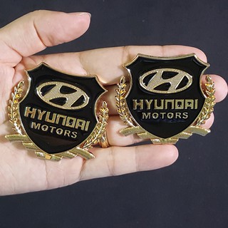 Bộ 2 Logo Dạng Bông Lúa Theo Xe Hyundai