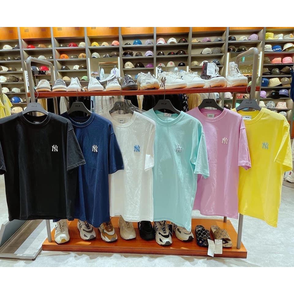 Áo thun cổ tròn ngắn tay MLB Paisley hot hit,áo phông mlb ny nam nữ