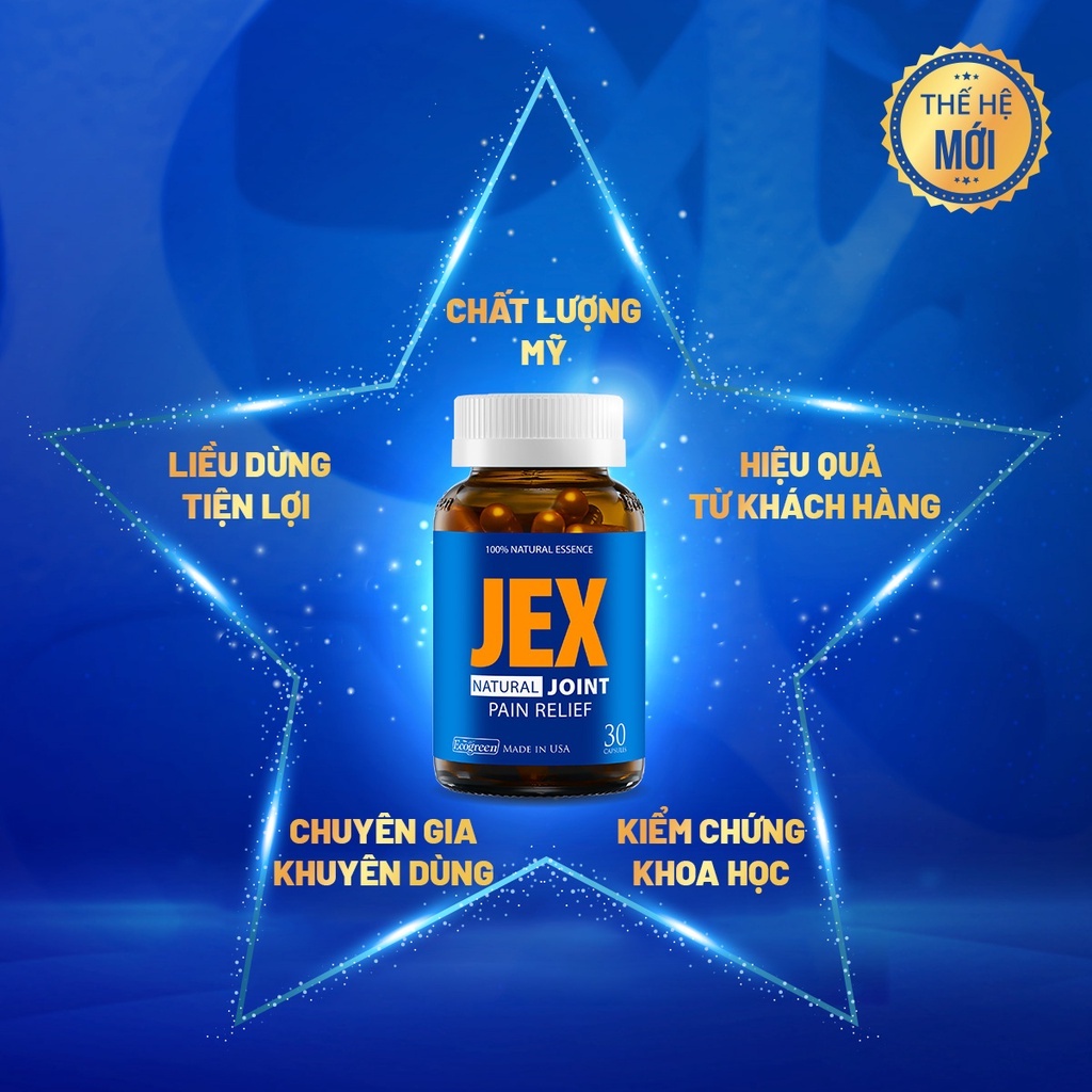 [CHÍNH HÃNG - ĐỦ TEM] Viên uống Jex Peptan Max giảm đau xương khớp, thoái hóa khớp, tái tạo sụn khớp, ngừa loãng xương