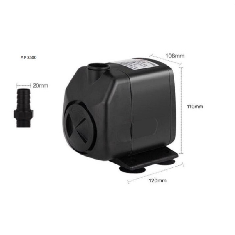 Máy Bơm Nước Lifetech AP3500 (60W-3000L/H-3M) - Bơm lọc hồ cá, bơm thuỷ canh, hòn non bộ