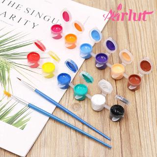 Bộ sơn acrylic 6 màu kèm 1 cây cọ vẽ tranh sơn dầu/vẽ tranh tường graffiti mỹ thuật thủ công thích hợp làm quà tặng