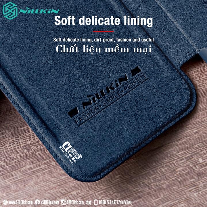 BAO DA IPHONE 13 NILLKIN QIN BẢO VỆ CAMERA CHÍNH HÃNG