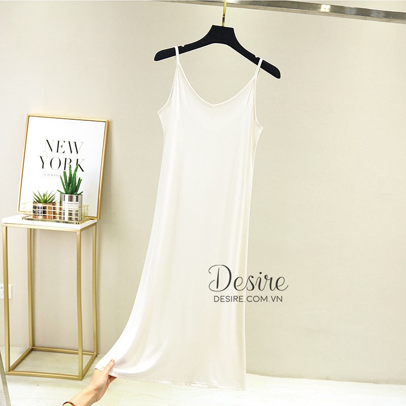 [Hàng chuẩn] Váy hai dây cổ chữ V - mặc lót chất thun cotton mềm mịn dáng ôm VNN-00109 | BigBuy360 - bigbuy360.vn