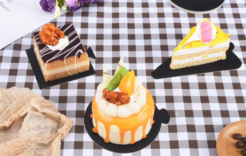 100 Khay Giấy Màu Đen Dùng Một Lần Để Trưng Bày Bánh Cupcake Tiện Dụng