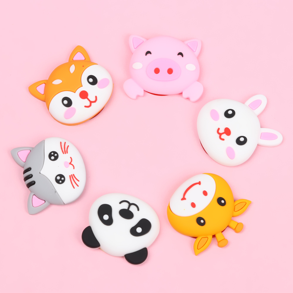 Miếng đệm dán chặn tay cầm cửa bằng silicone dày dặn kiểu dáng hoạt hình chống va chạm an toàn