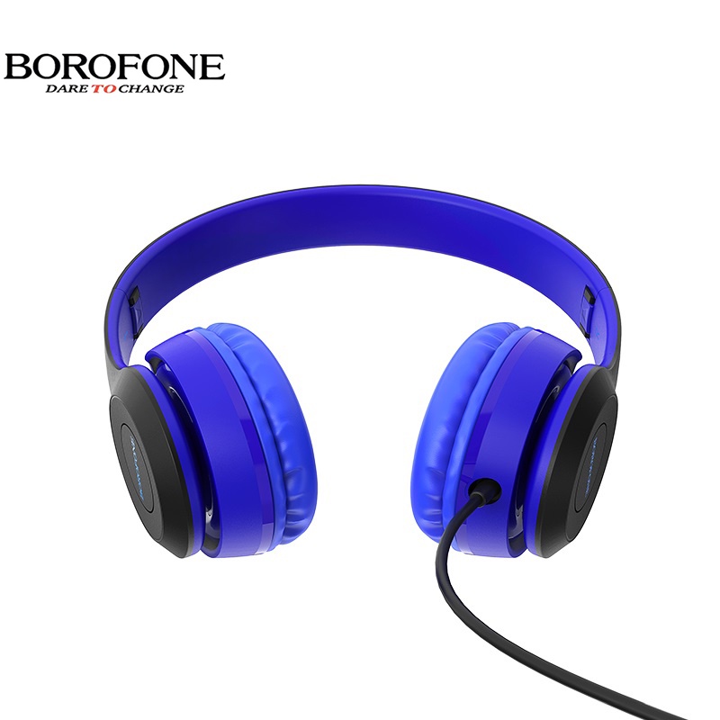 Tai nghe chụp tai BOROFONE BO5 headphone chống ồn nghe hay, dây dài 1.2m, có mic đàm thoại, Jack 3.5mm - Chính hãng