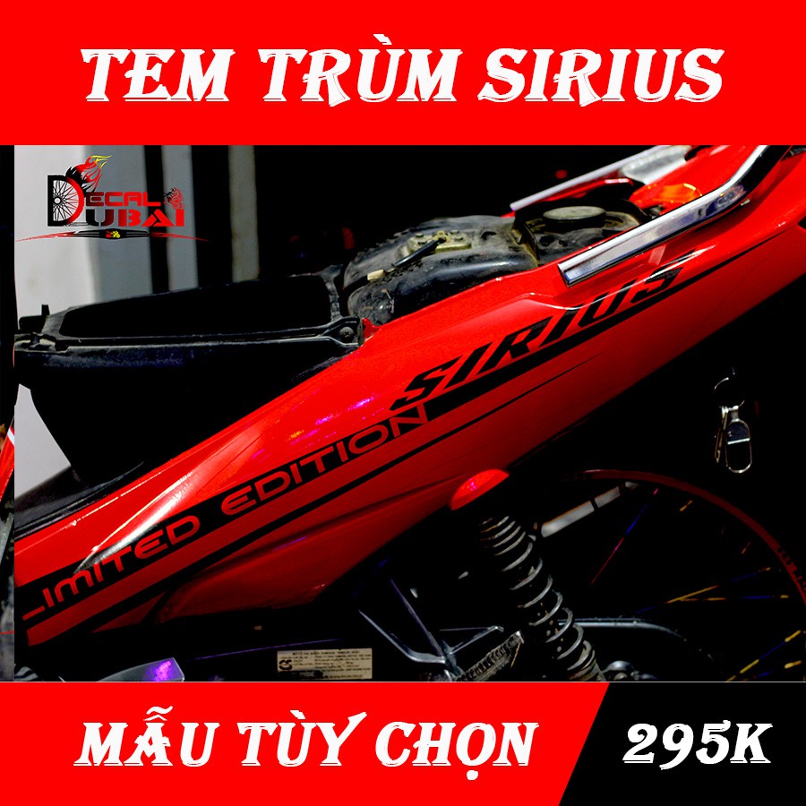 Tem trùm sirius 110 limitid edition đỏ đen