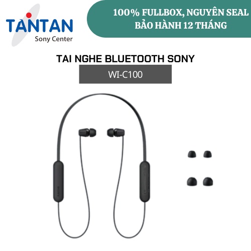 Tai Nghe BLUETOOTH Sony WI-C100 | Siêu nhẹ 19g - Pin 25h - Sạc nhanh - Nghe gọi chất lượng cao - DSEE