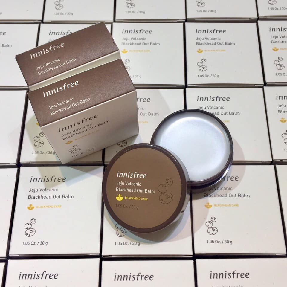 Sáp Làm Sạch Mụn Đầu Đen Chiết Xuất Tro Núi Lửa Innisfree Jeju Volcanic Black Head Out Balm.