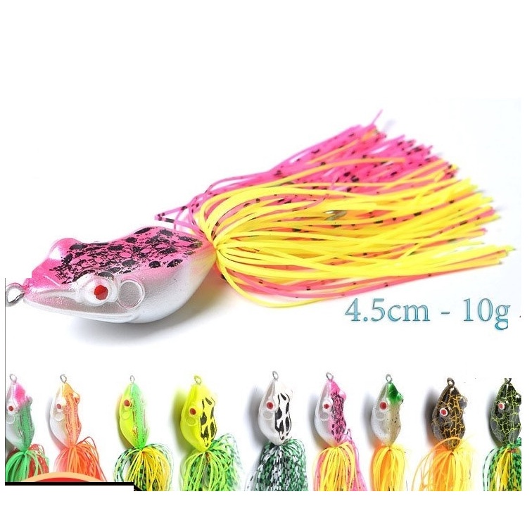 Mồi câu lure nhái giả lưỡi đôi có bi tạo hiệu ứng với nhiều màu sắc đẹp mắt giá rẻ M17 -giá rẻ-